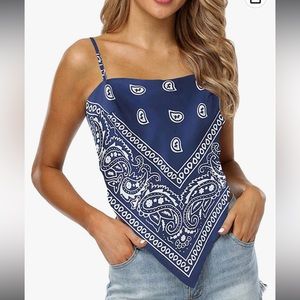 Tie Bandana Top, ~Size Large, NWOT